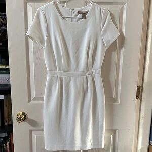 White Knee-Length Business Dress